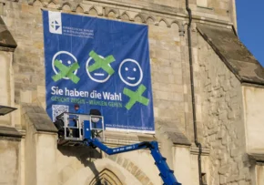 Banner Wahl Marktkirche | Foto: Ev. Kirchenkreis Halle-Saalkreis