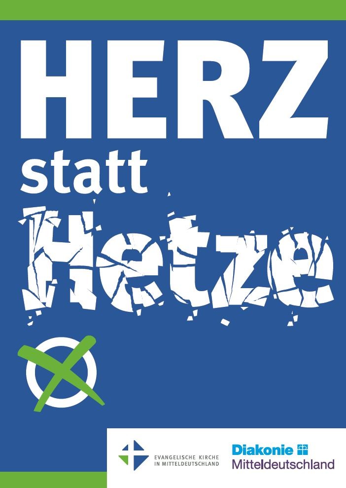 Plakat A4 Herz statt Hetze