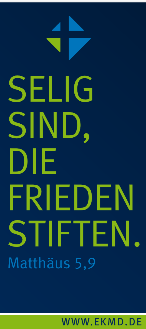 Banner Selig sind, die Frieden stiften