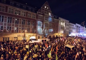 Demo gegen MP-Wahl Thüringen  | Foto: Foto: epd bild/ Christian Ditsch