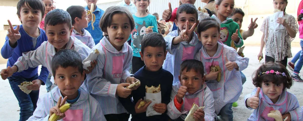 Syrische Kinder in einer vom Nahost-Projekt unterstützten Schule im Nordlibanon (Stefan Rammelt)