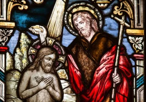 Kirchenfenster Johannes tauft Jesus Querformat(httpspixabay.comdephotoskirche-fenster-taufe-sakrament-1016443) | Foto: pixabay