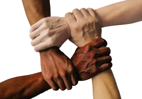 Hände gegen Rassismus