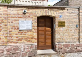 Synagoge Halle mit neuer Eingangstür | Foto: Foto: epd bild/ Egbert Schmidt