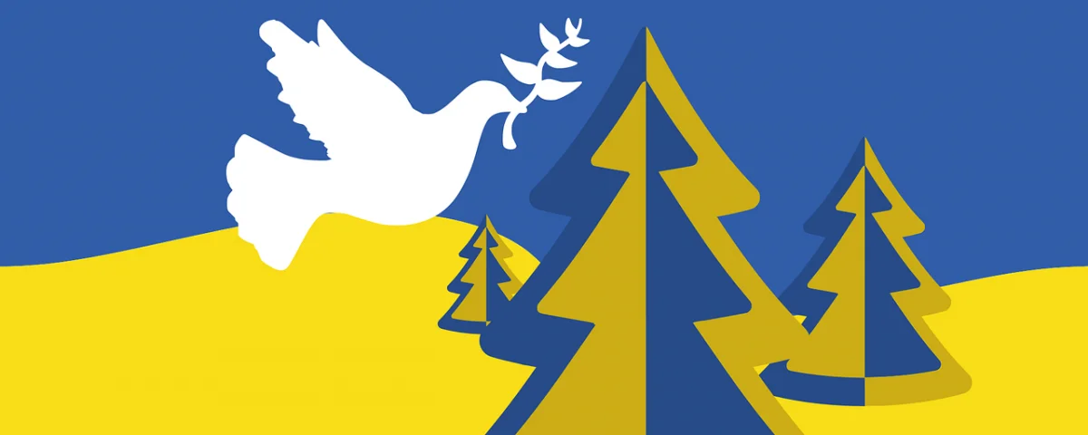 Ukraine Flagge Frieden