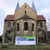 Impfen ist Nächstenliebe Liebfrauenkirche Halberstadt  Foto: Kirchenkreis Halberstadt