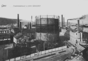 Historisches Foto Gasanstalt Friedericistraße Gera um 1900 (© Ralf Kirchner)